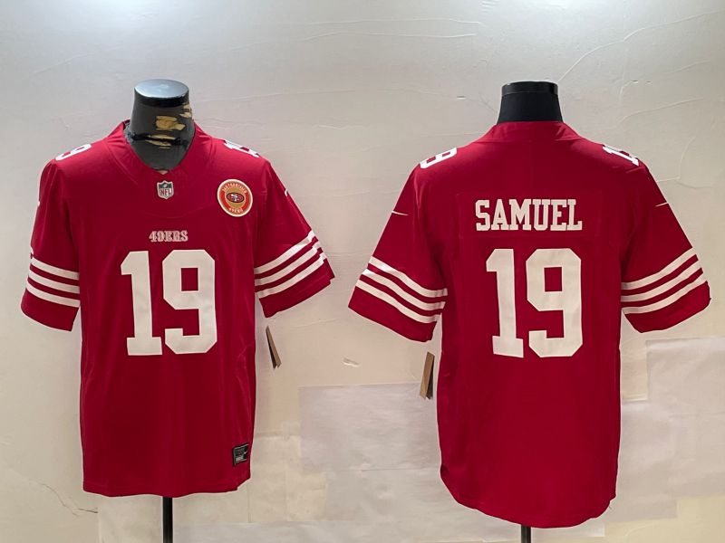 Men San Francisco 49ers #19 Samuel Red three generations 2024 Nike Limited NFL Jersey style 10